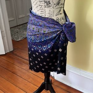 Longitude Womens Swimsuit Cover Up Sarong Wrap Skirt OS